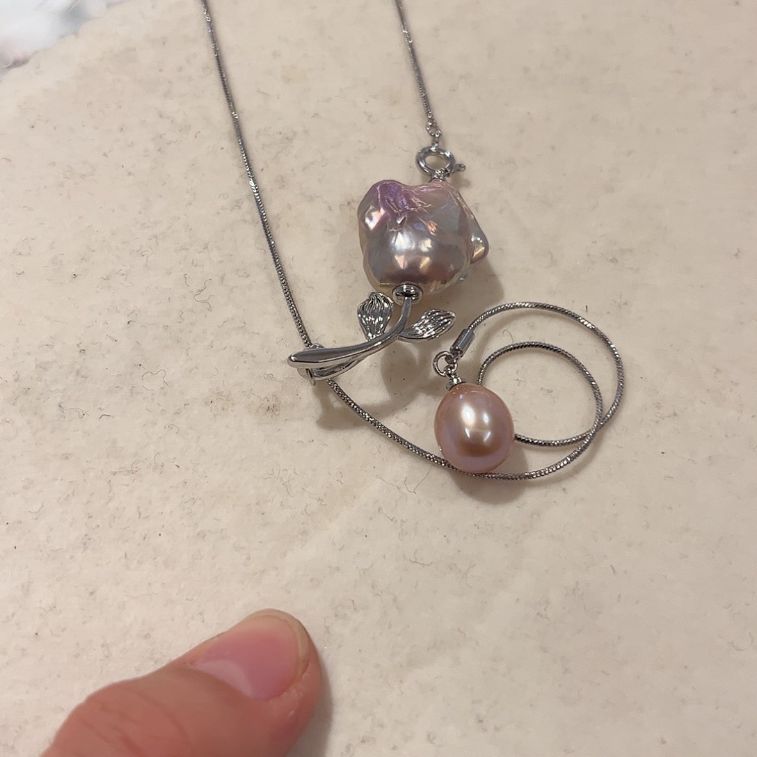 淡水珍珠颈饰合金