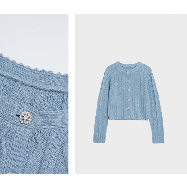 【时光之恋】温柔钻扣上衣