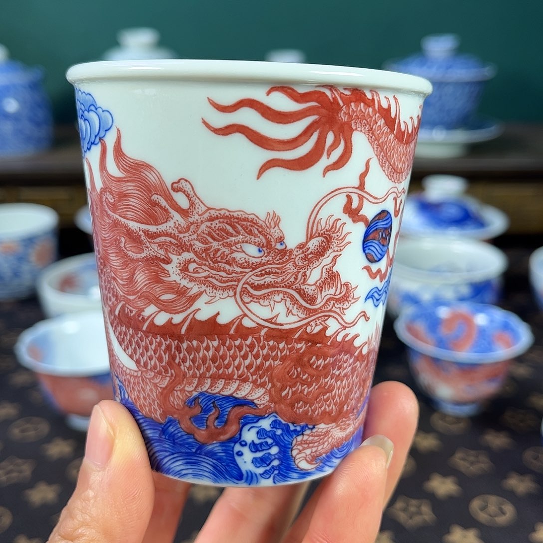 瓷片景德镇市自成堂手工手绘