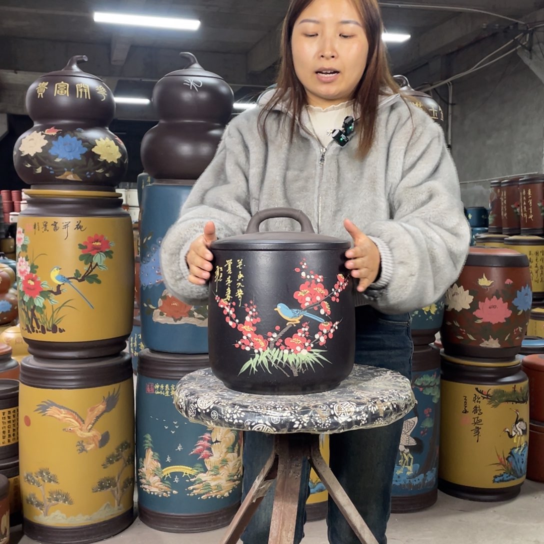 宜兴原矿紫砂茶叶罐