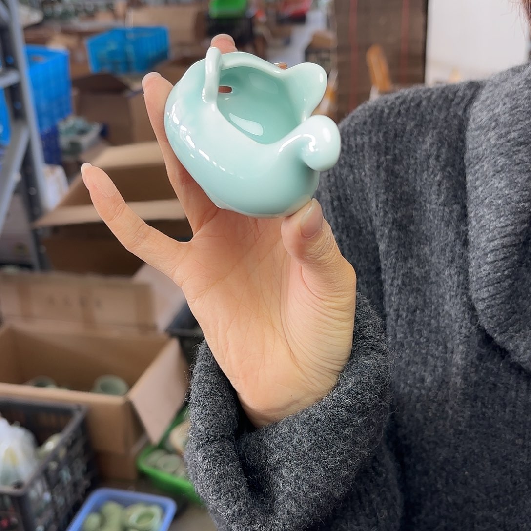 龙泉云间青瓷小米茶器