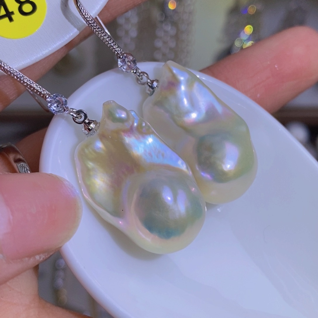 银S925镶嵌天然淡水珍珠淡水珍珠