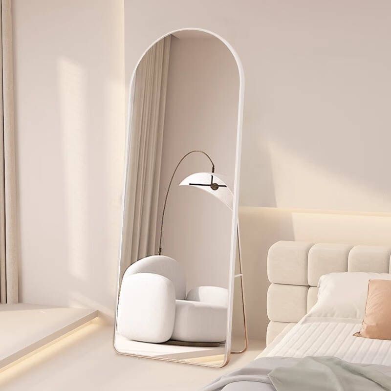 小米有品镜子全身穿衣镜家用圆角落地试衣镜拱形靠墙卧室ins风立