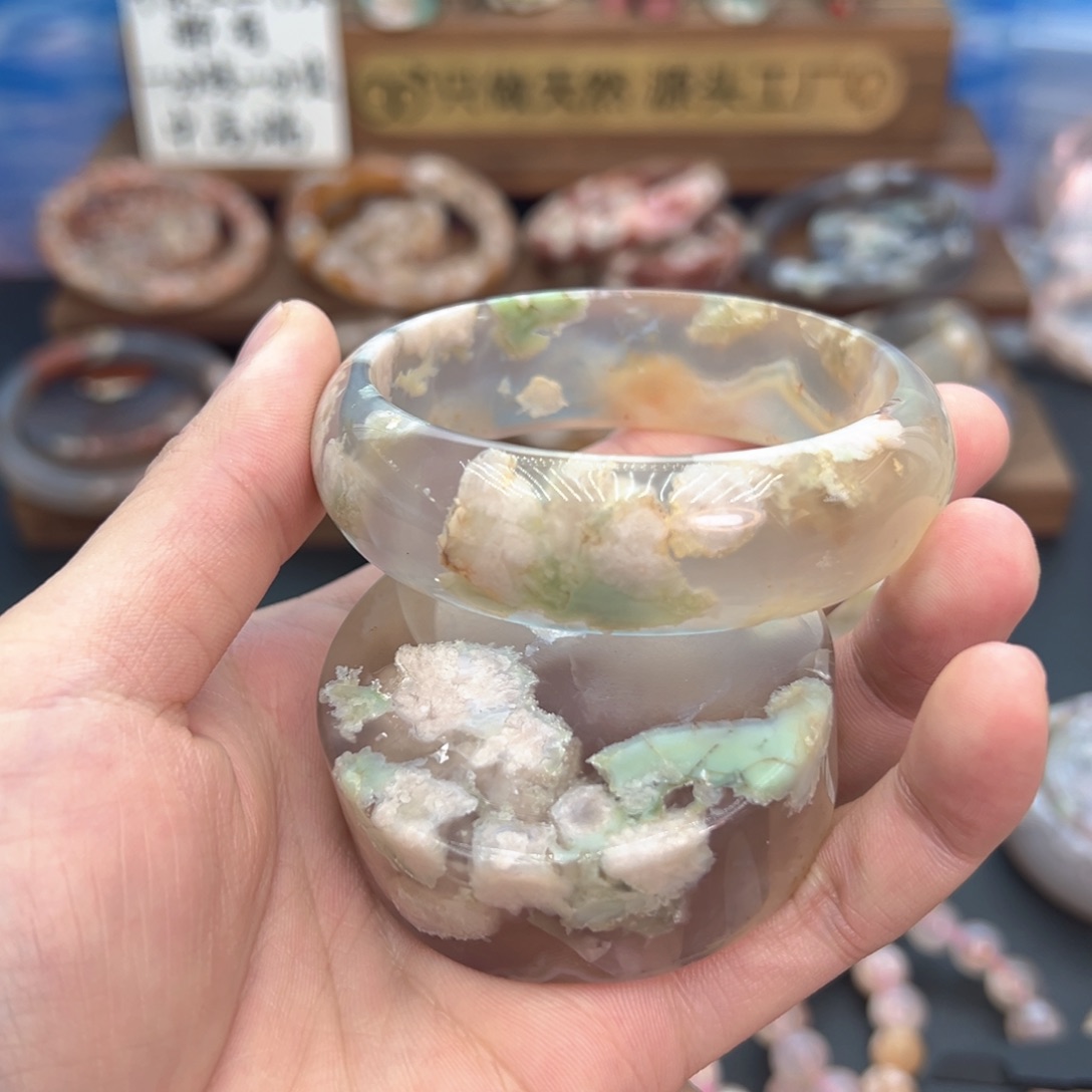 天然樱花手镯58正圈