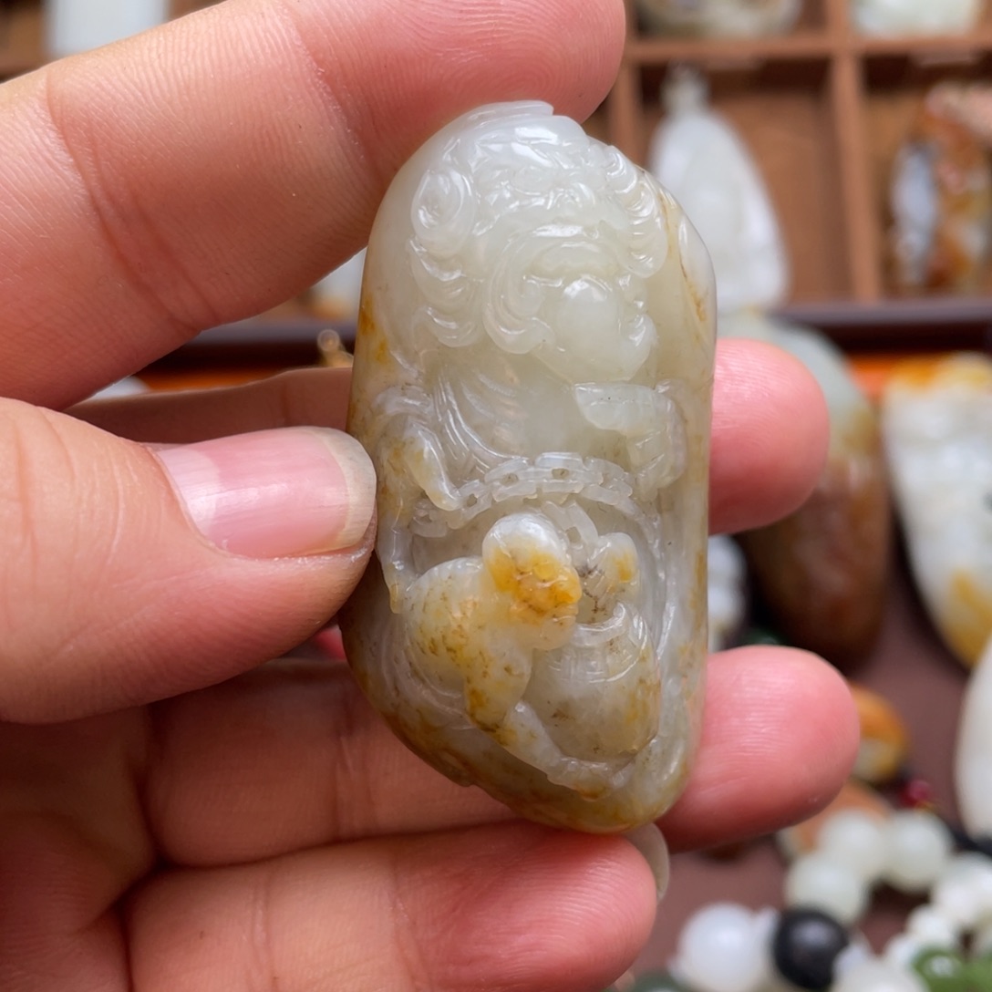 和田玉未镶嵌挂件