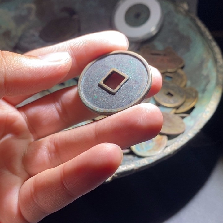 铜铁合金类古钱币工艺品挂件