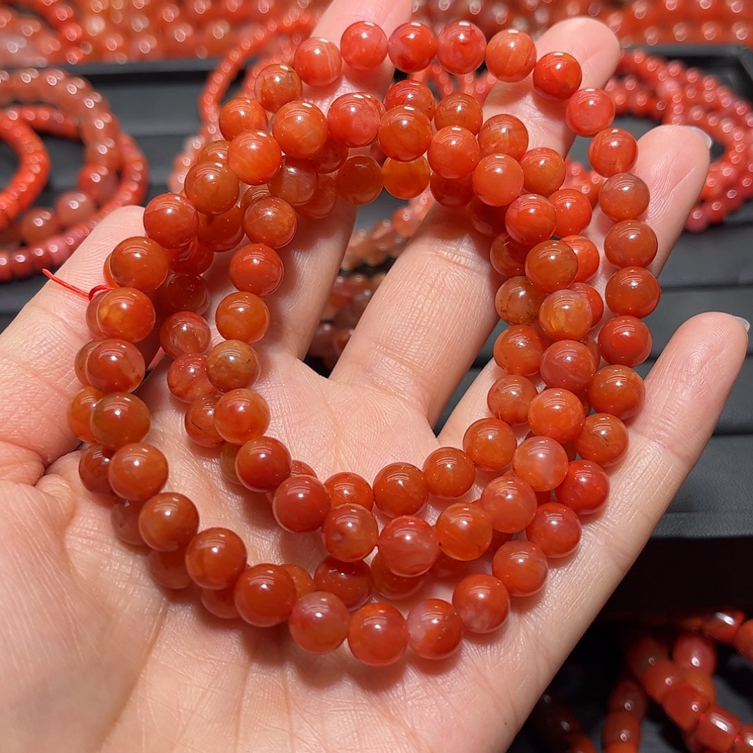 南红玛瑙手链未镶嵌