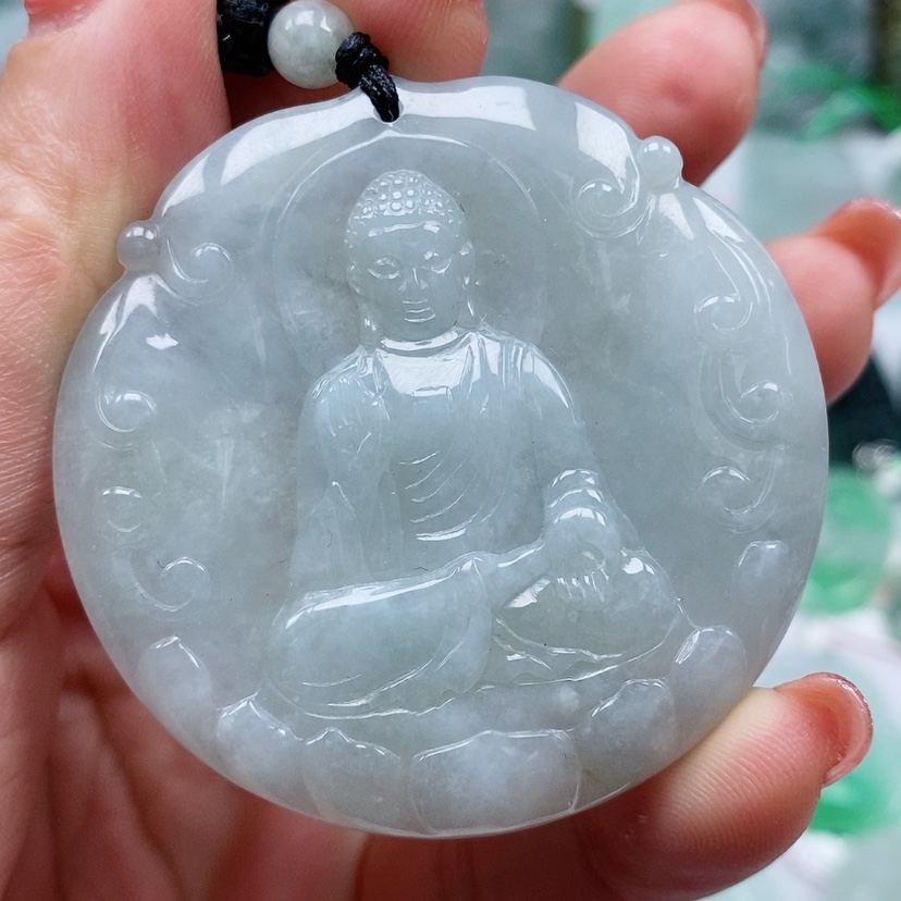 【闪购商品】翡翠颈饰未镶嵌天然翡翠A货佛
