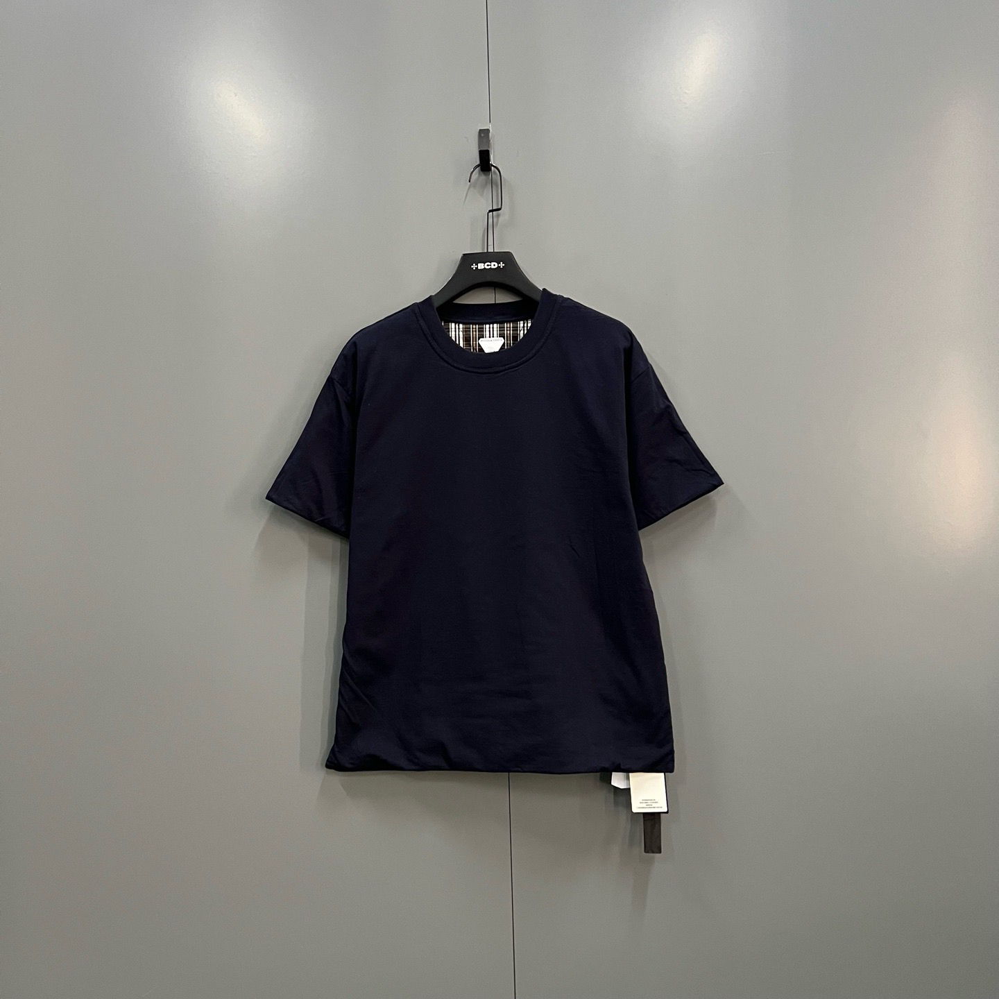 99新 BOTTEGA VENETA/葆蝶家 ab1223 016977 格纹圆领短袖 M码