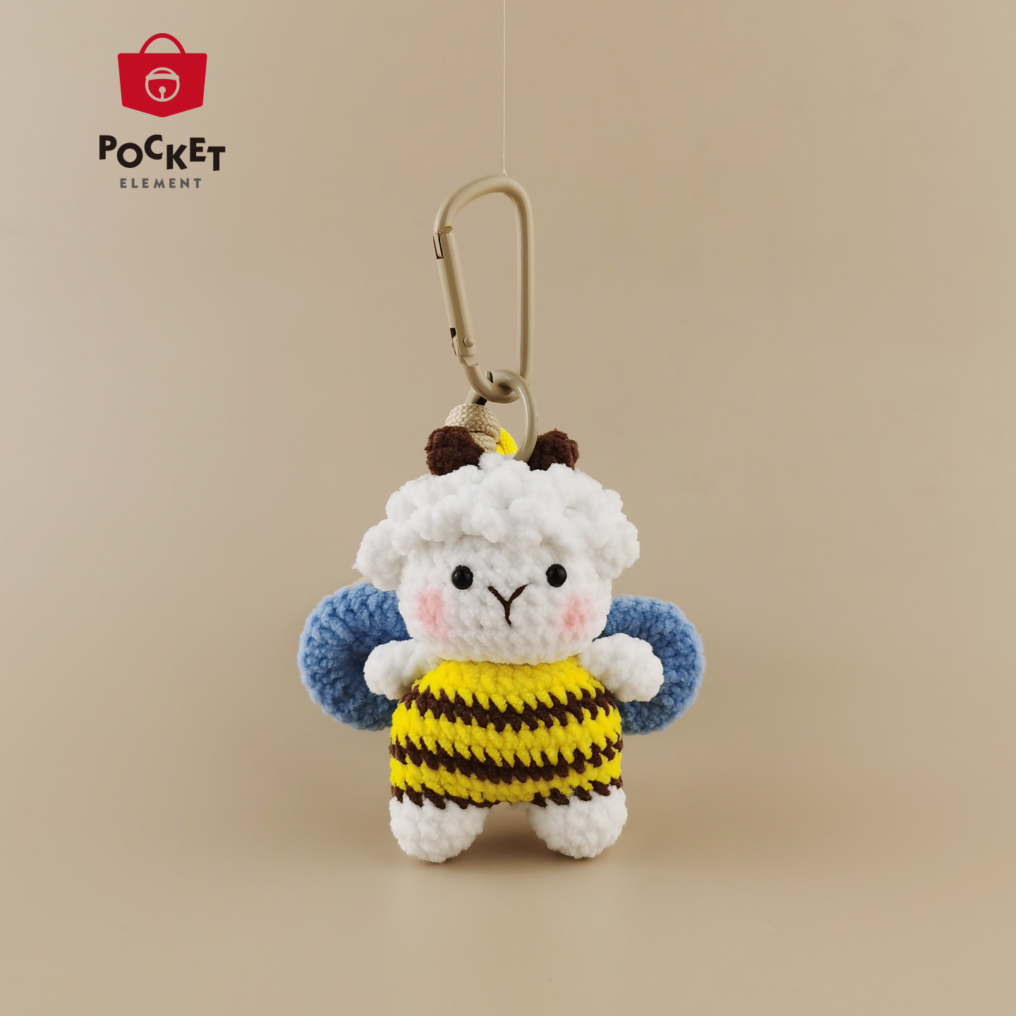 PocketElement 可爱蜜蜂小羊羊癫疯包包挂件挂饰钥匙扣高级感礼物