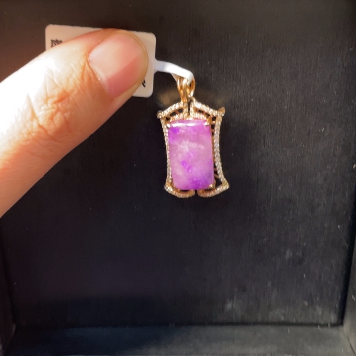 苏纪石（舒俱来）18K金镶嵌吊坠(不含链)