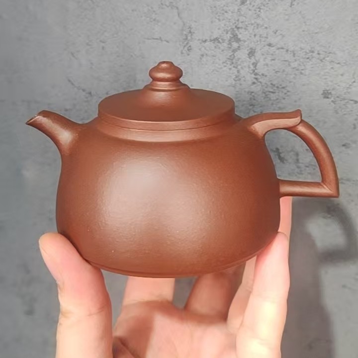 宜兴紫砂壶签帽壶底槽清容量150cc紫砂壶茶壶泡茶壶泥壶茶具便携