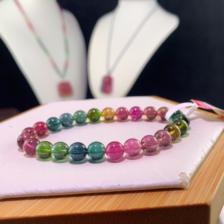 双色碧玺手链未镶嵌