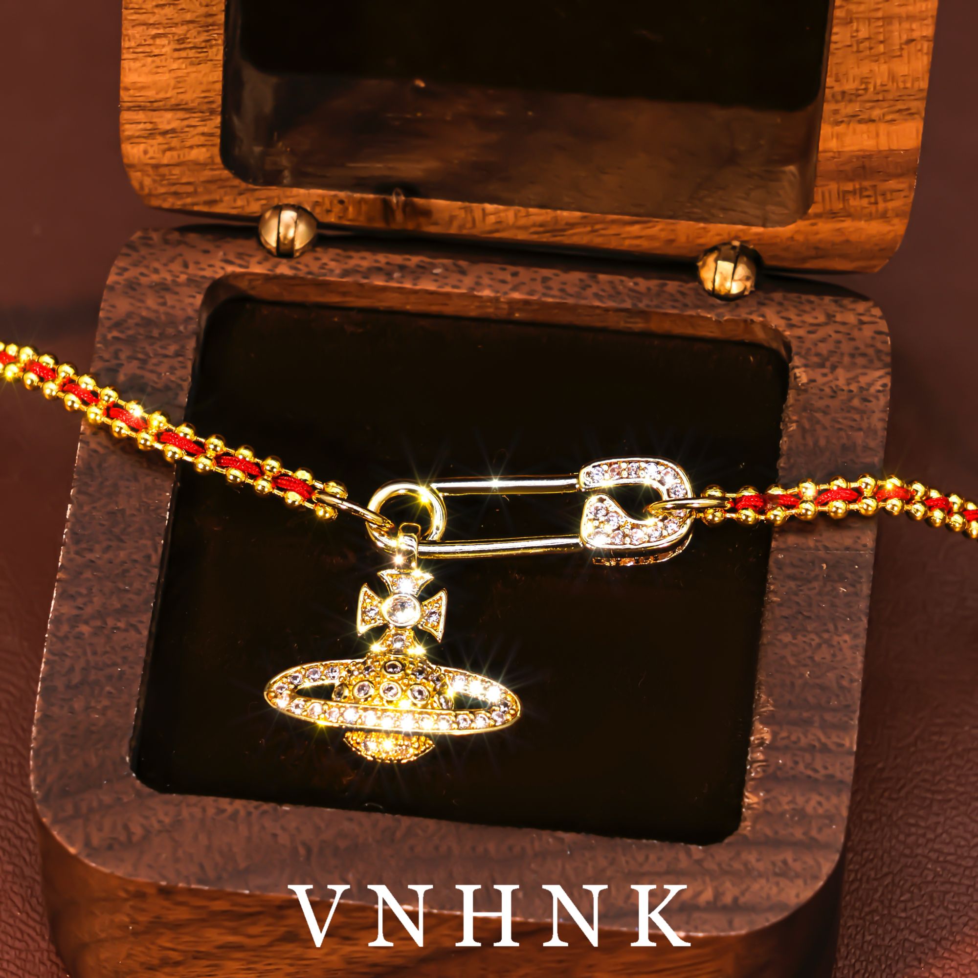 铜合金合成锆石手链 美可儿   M652  金色(23cm)时尚气质手链预售