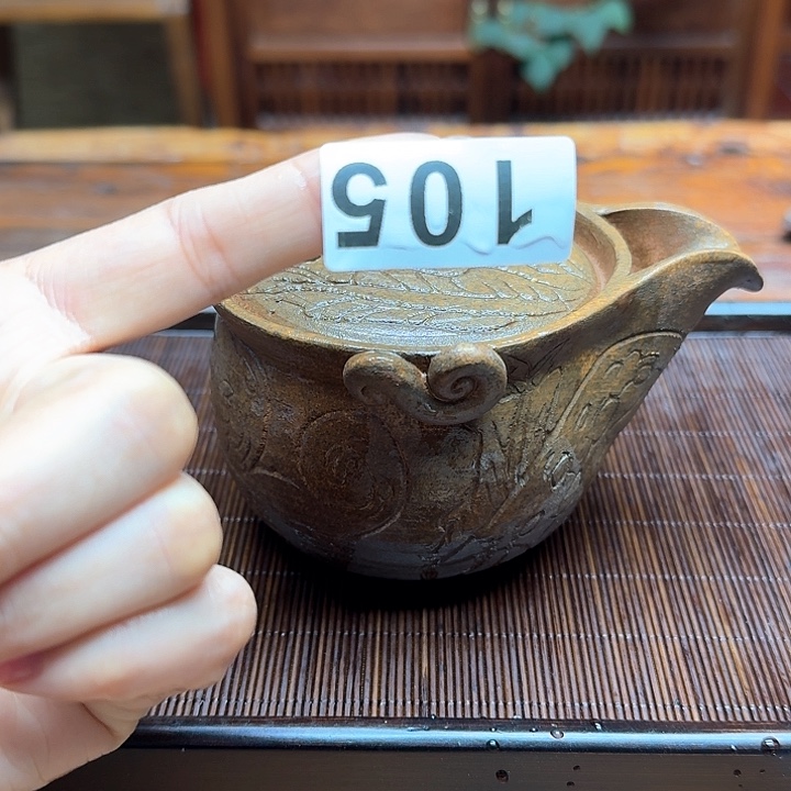 纯手工制作粗陶茶具