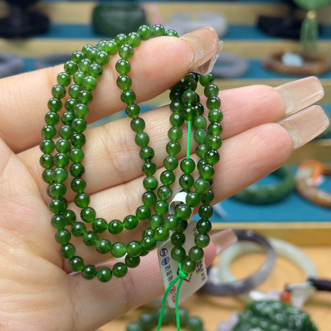 和田玉珠链未镶嵌