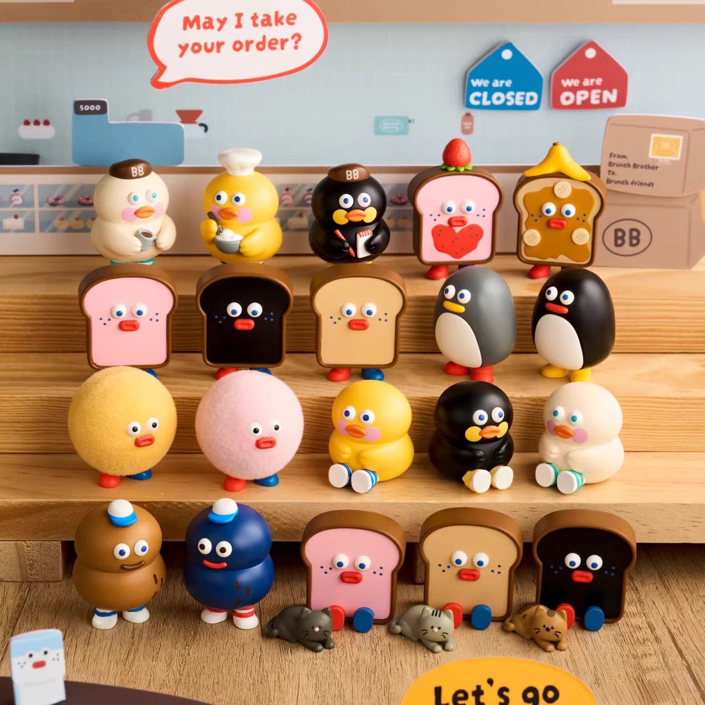 【拆盒】早午餐兄弟胖胖吐司Mini盲盒手办吐司兄弟萌粒盲盒