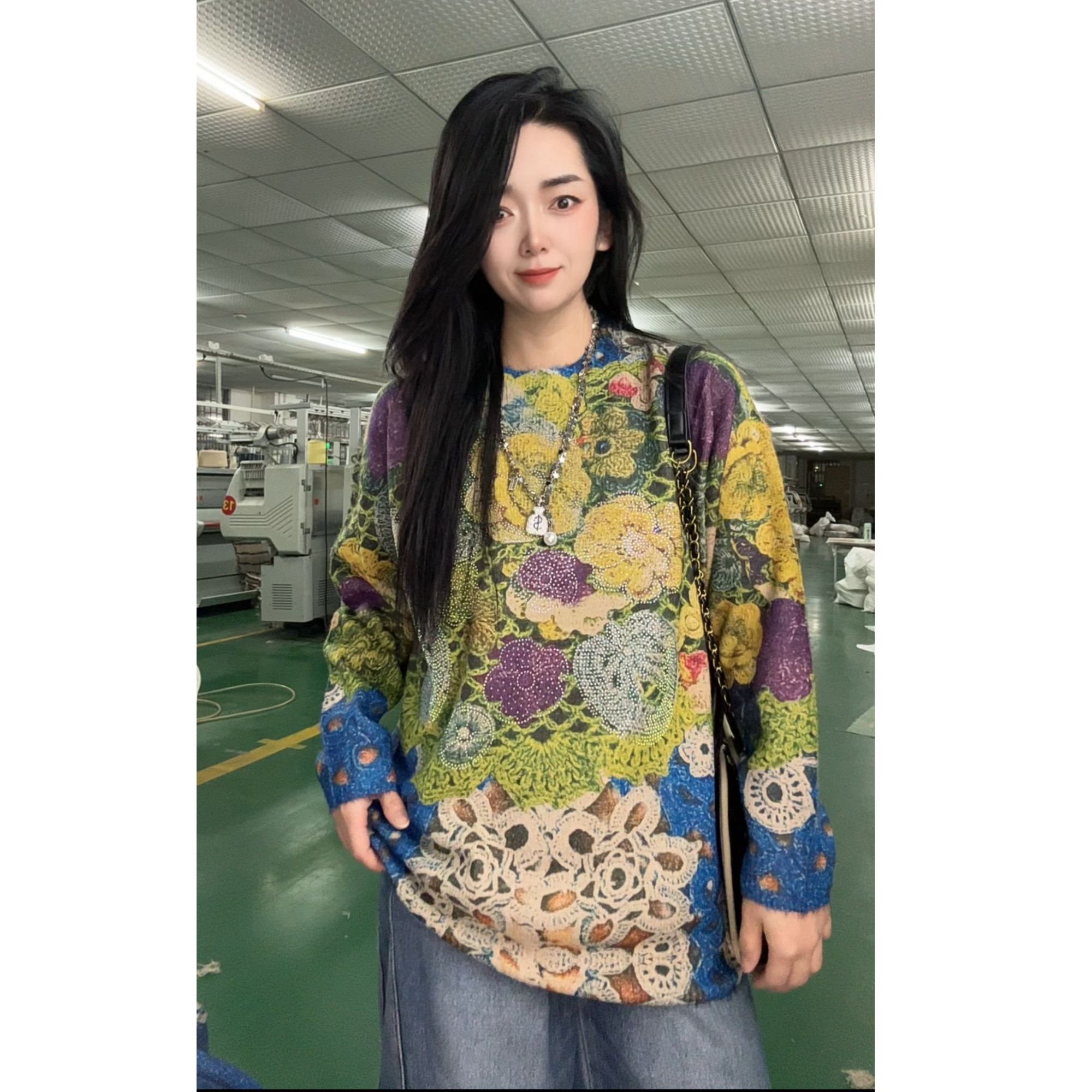 【时尚花海】2025秋冬洋气保暖加绒针织衫80-180斤宽松休闲百搭