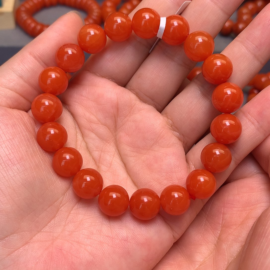 南红玛瑙未镶嵌冷水河卡11辣椒红放漏