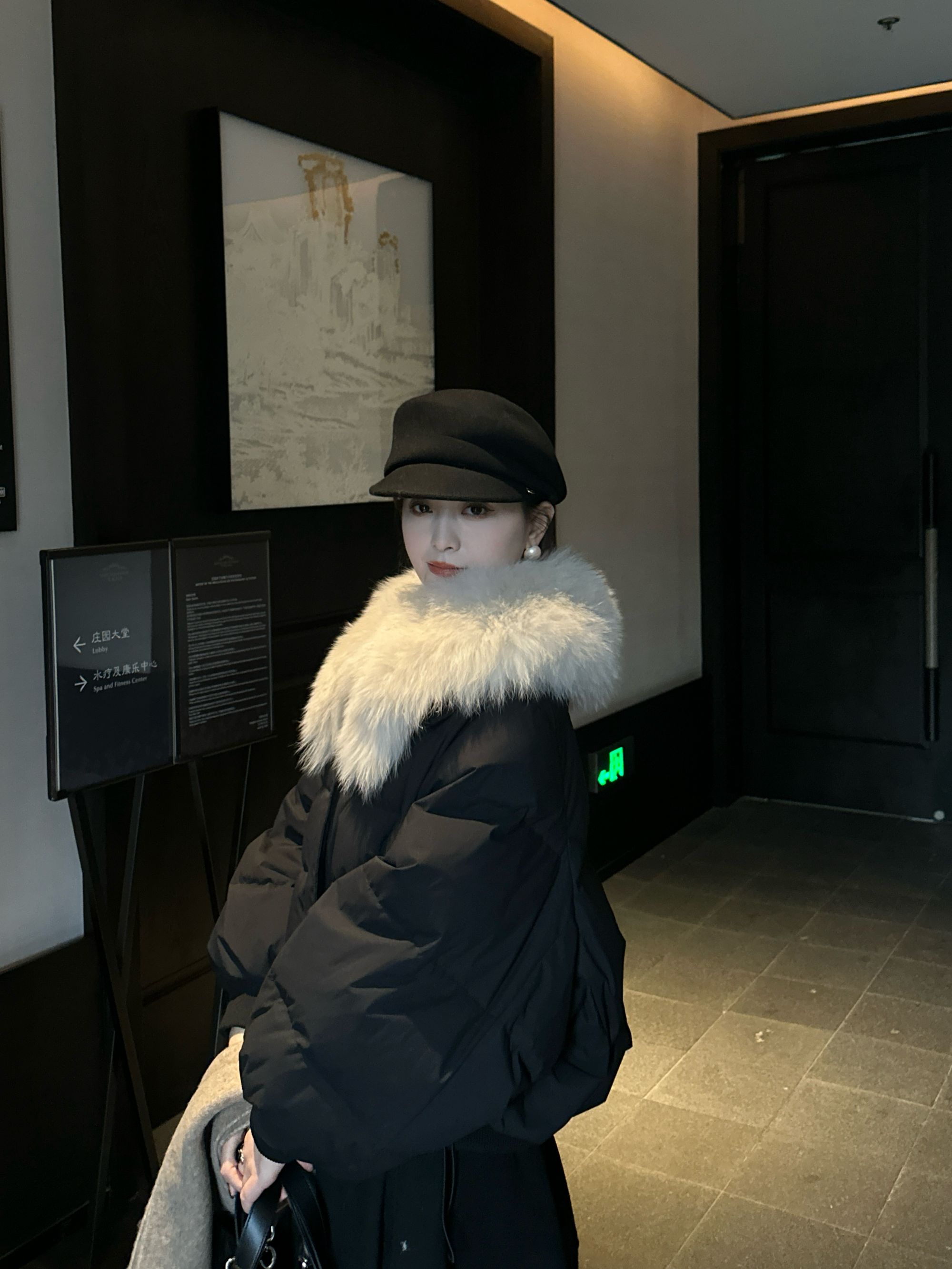 R123546W【狐狸毛白鸭绒】羽绒服宽松保暖秋冬季休闲时尚韩版大毛领