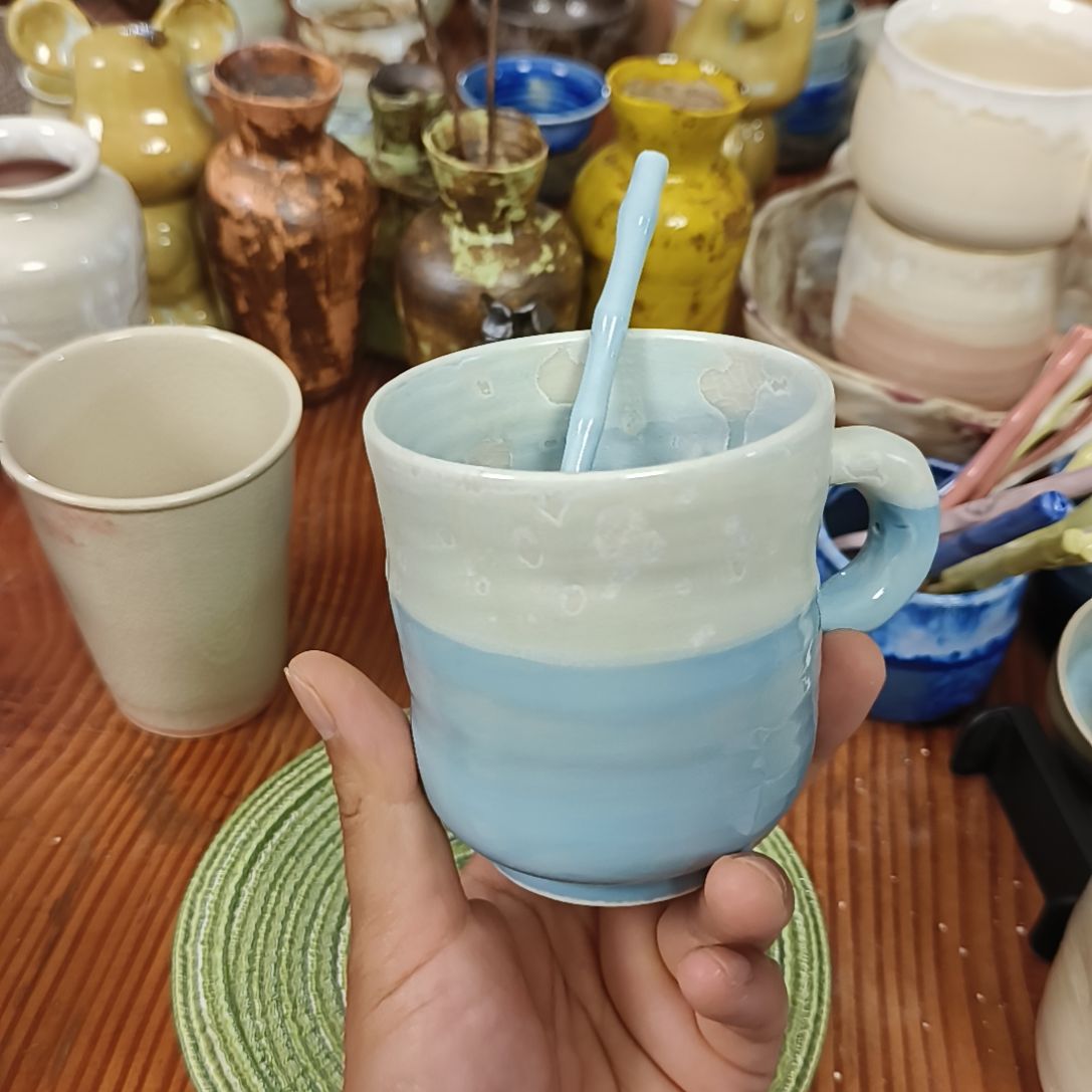 摆件景德镇高温窑变马克杯
