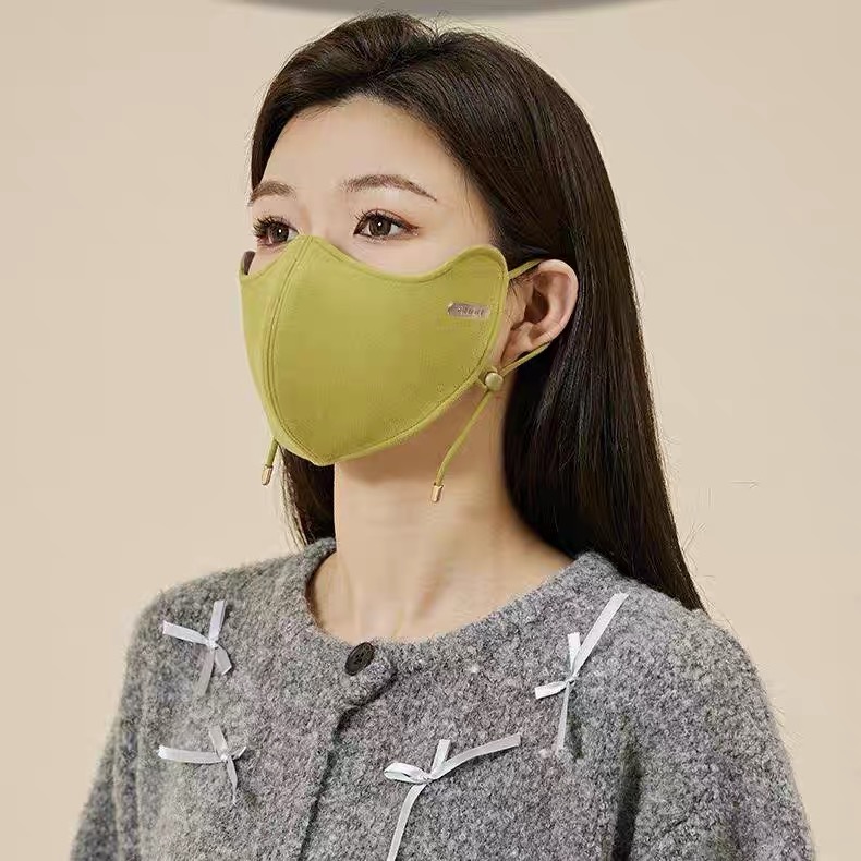 秋冬必备双面澳绒纯色男女通用防护防晒口罩透气口罩（双面奥绒）