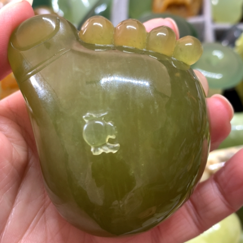 蛇纹石玉未镶嵌手把件