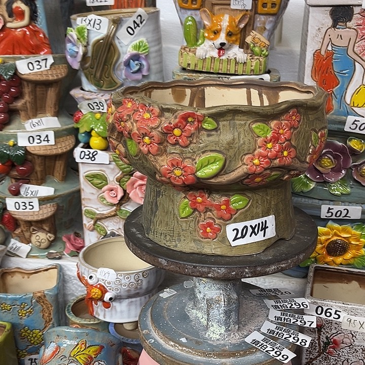 粗陶材质多肉花盆