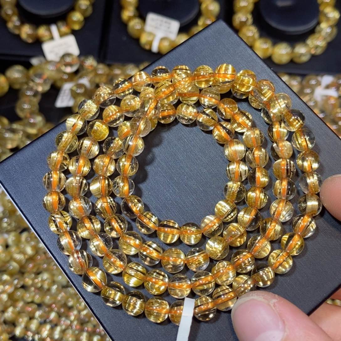 水晶手链未镶嵌7mm四圈手链