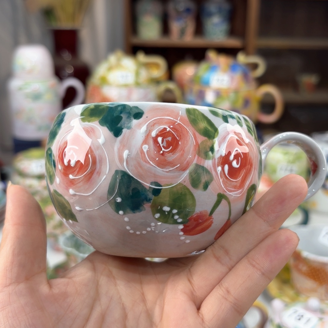 景德镇手绘高温釉下彩陶瓷茶具