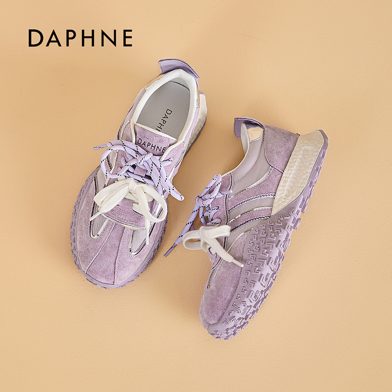 达芙妮德训鞋2026春季新款网红低跟时尚百搭休闲鞋潮流女士运动鞋