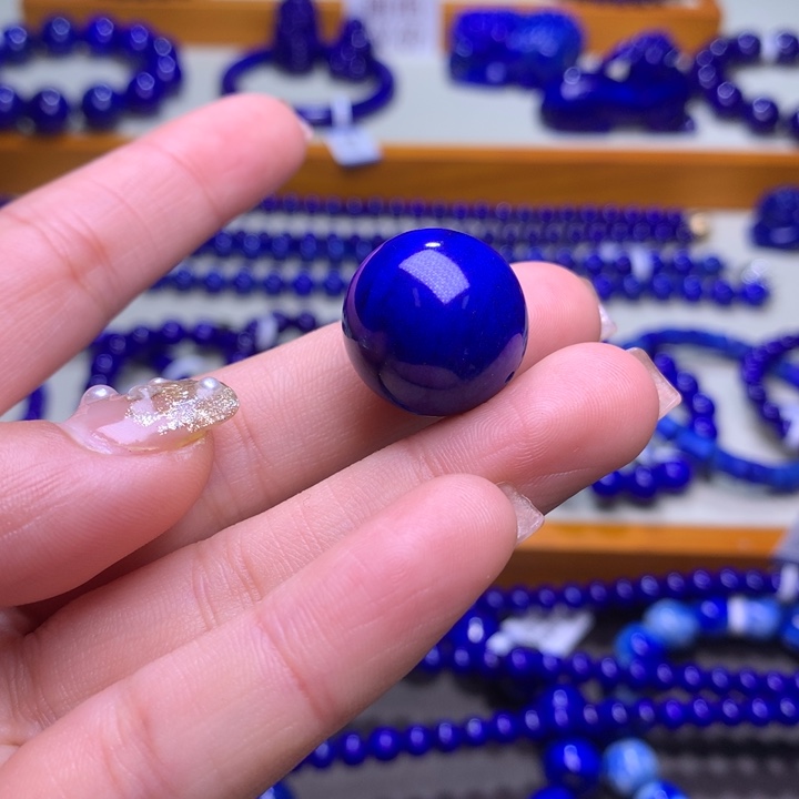 青金石手链未镶嵌人***哥19mm