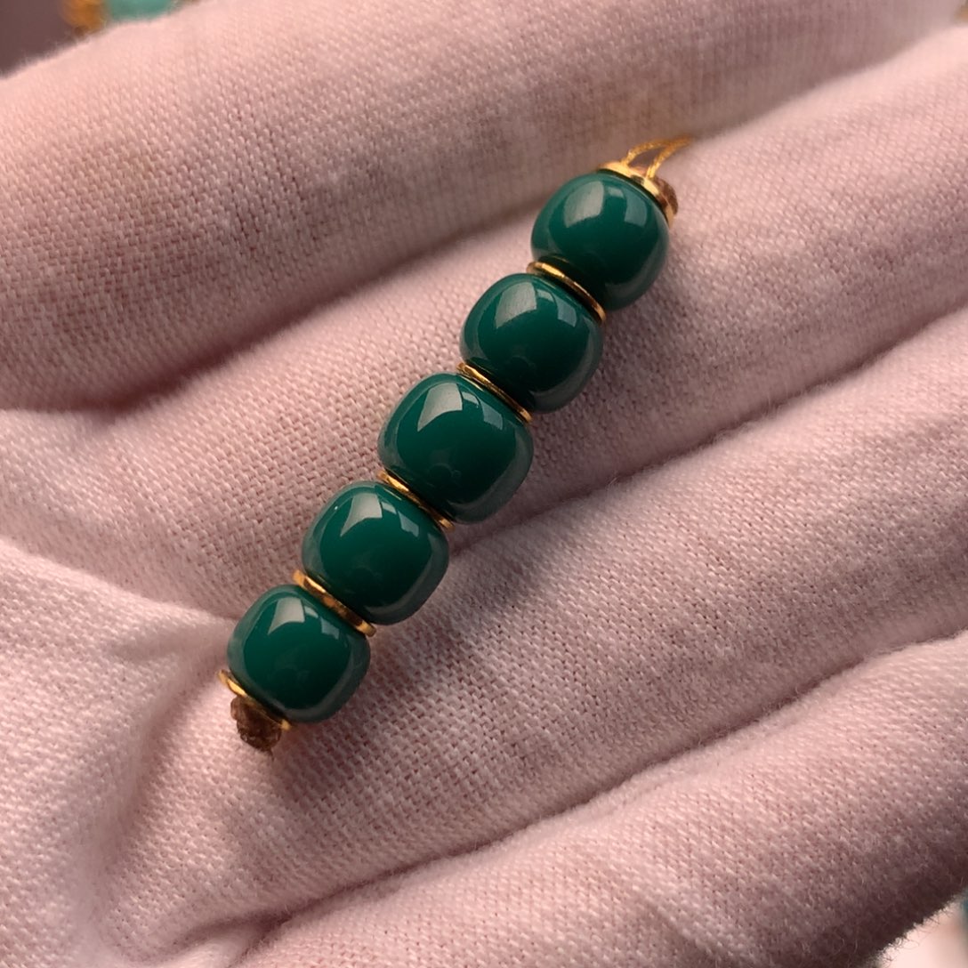 绿松石18K金镶嵌发饰