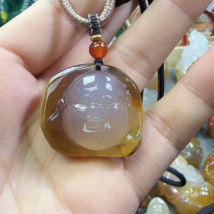 玛瑙/玉髓合金吊坠