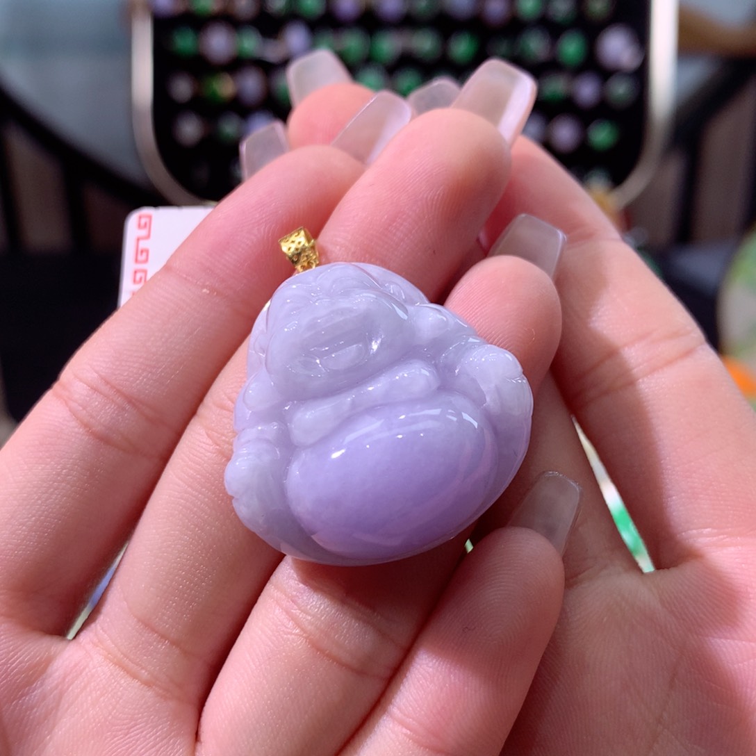 翡翠颈饰18K金镶嵌翡翠