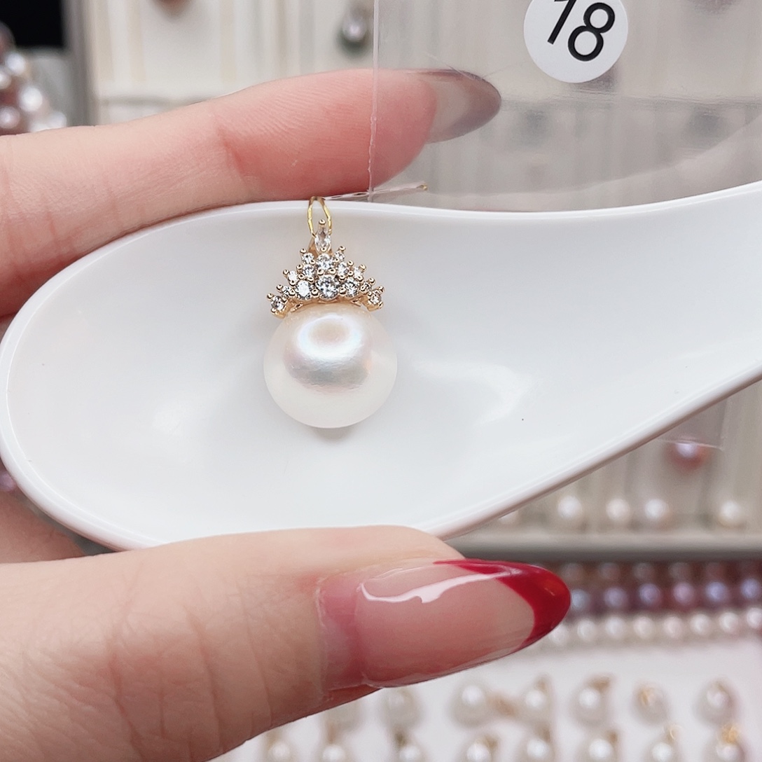 合金淡水珍珠吊坠(赠链)