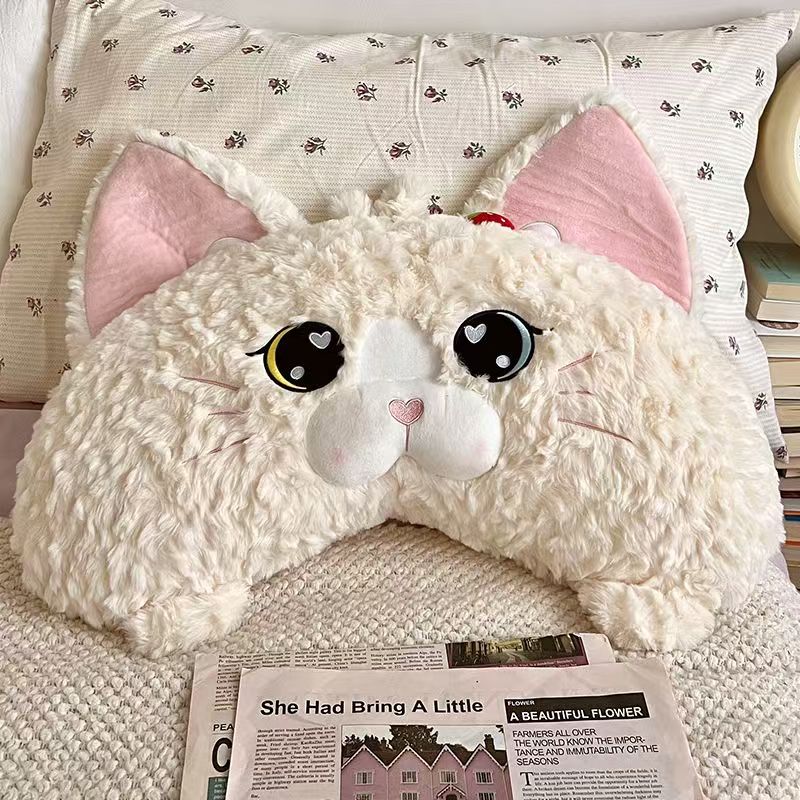 50cm德文猫靠枕床头大靠背宿舍学生床上玩手机护腰沙发抱枕靠垫