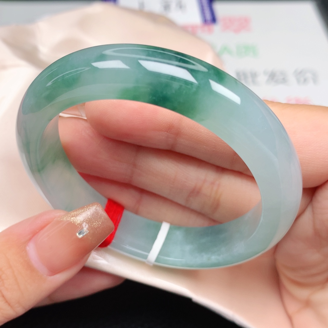 未镶嵌手镯翡翠53.54正圈 新货