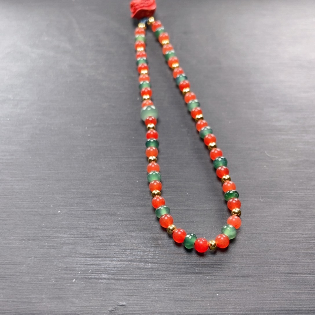 翡翠手链未镶嵌手机挂