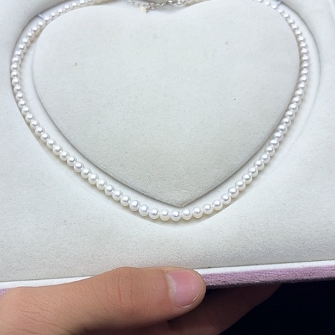 淡水珍珠珍珠项链银S925镶嵌11