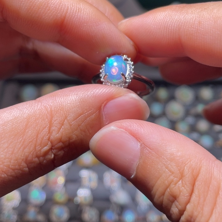 欧泊银S925镶嵌戒指）