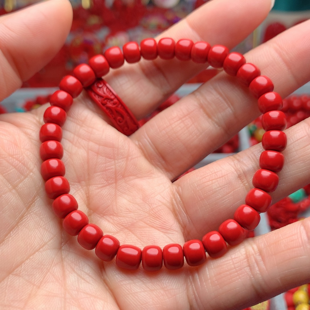 天然辰砂工艺品朱砂手串