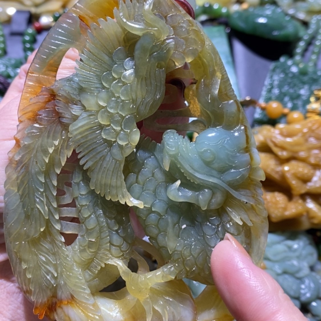 【闪购商品】蛇纹石玉毛衣链未镶嵌
