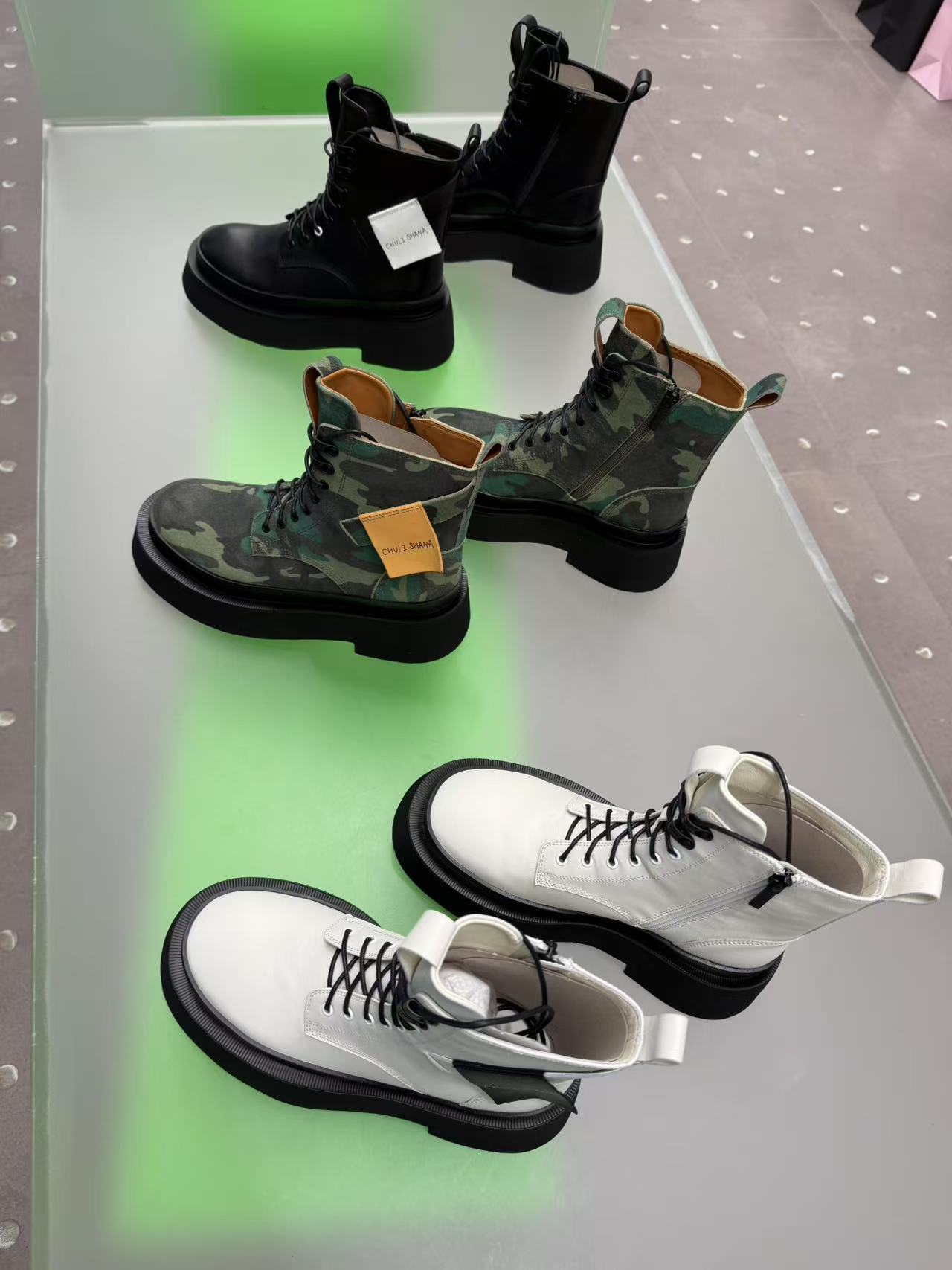 CHULISHANA休闲系带半靴