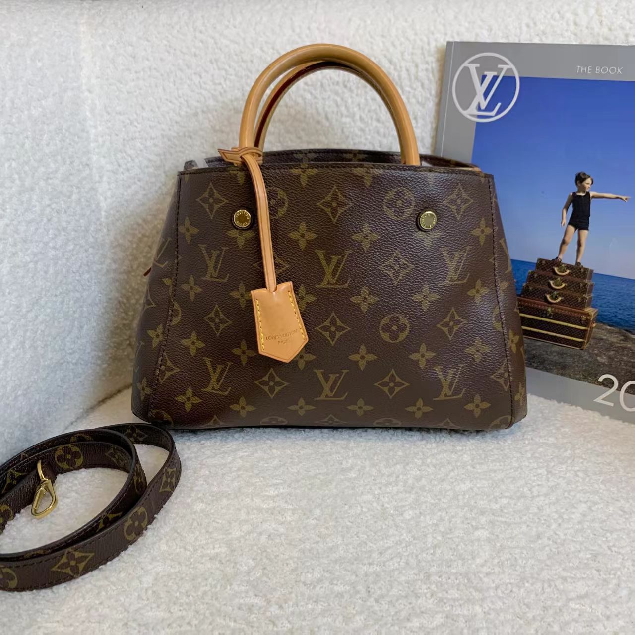 99新 LouisVuitton/路易威登 壹臻/老花蒙田bb 17年 88622433