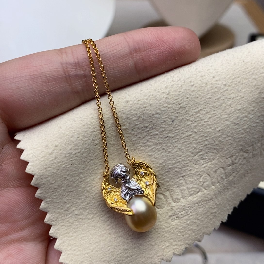 海水珍珠颈饰银S925镶嵌