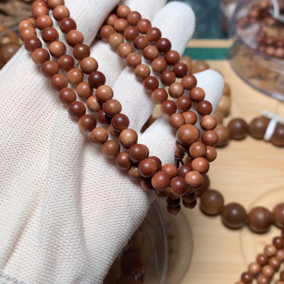 檀香木手串/手链静*静迈索尔老山檀6x108福利