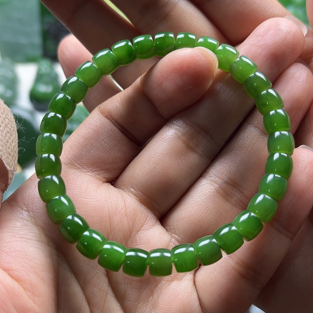 和田玉手串未镶嵌不***特