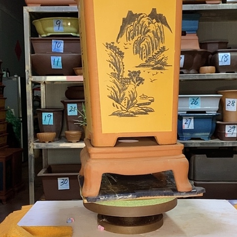红陶宜兴紫砂花盆