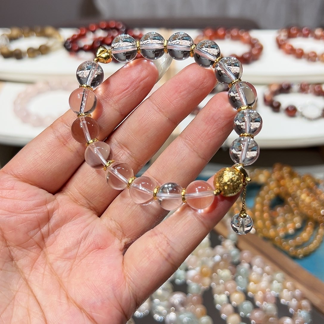 未镶嵌水晶手串卡10白水晶